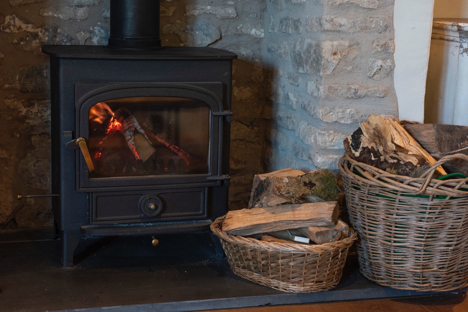 Log Fire at Deerleap