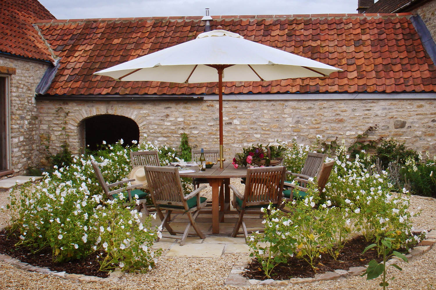 image of the private garden at The Garden House, Lilycombe Farm