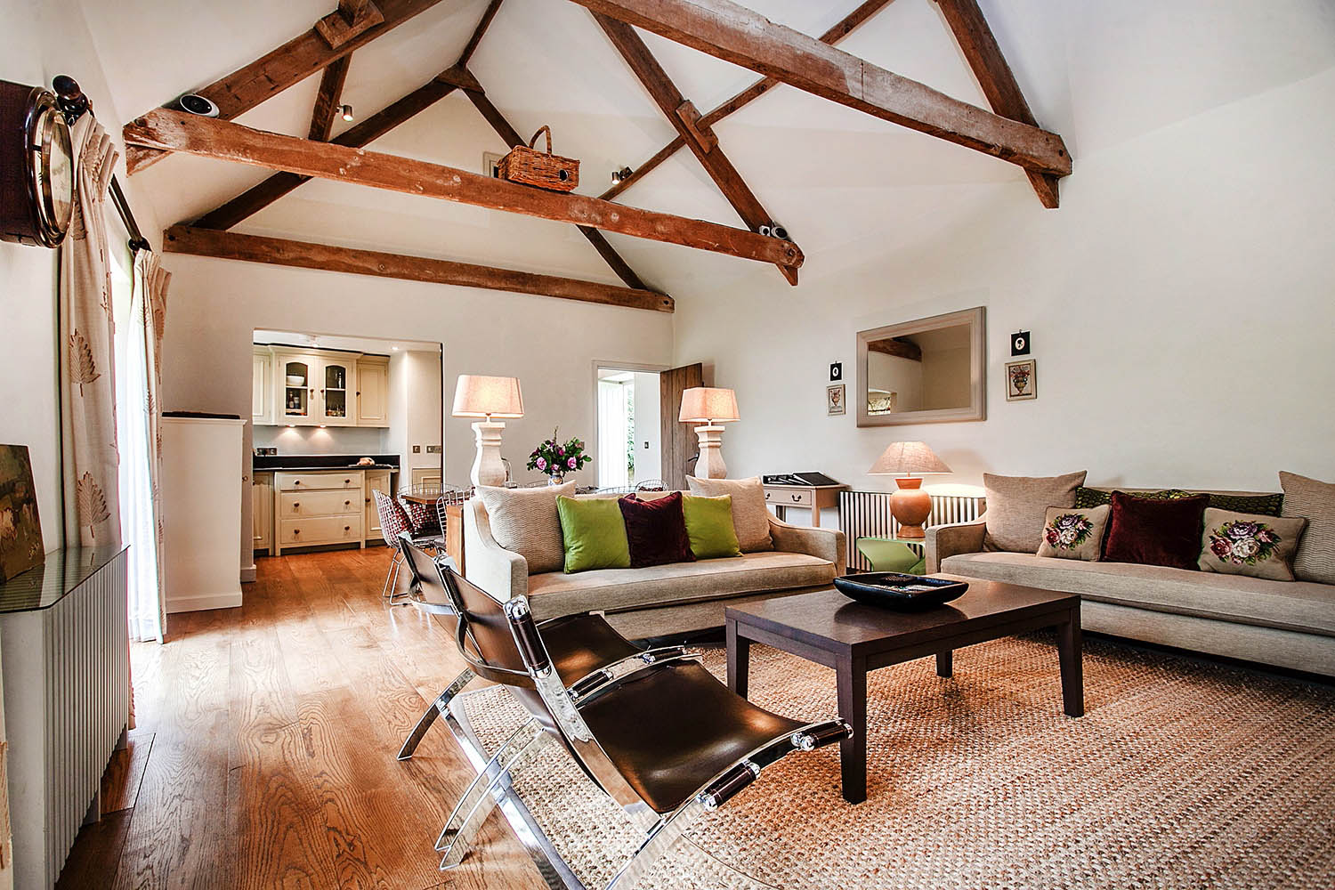 image of the living area at The Garden House, Lilycombe Farm