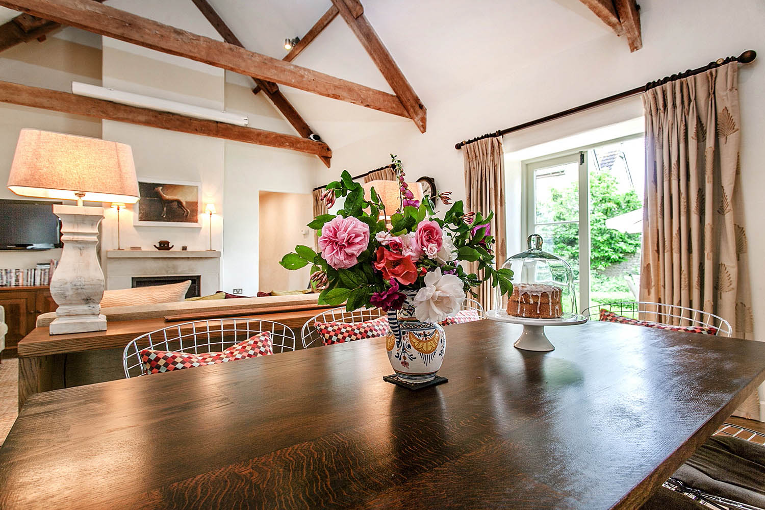 image of the living area at The Garden House, Lilycombe Farm