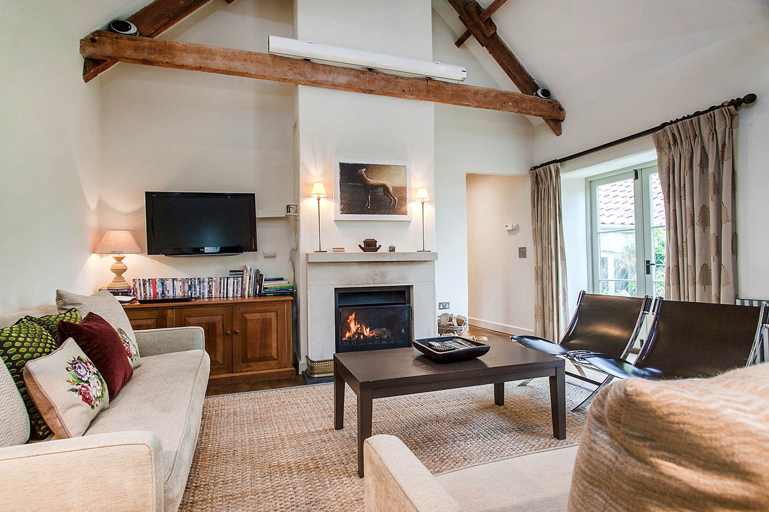 image of the living area at The Garden House, Lilycombe Farm
