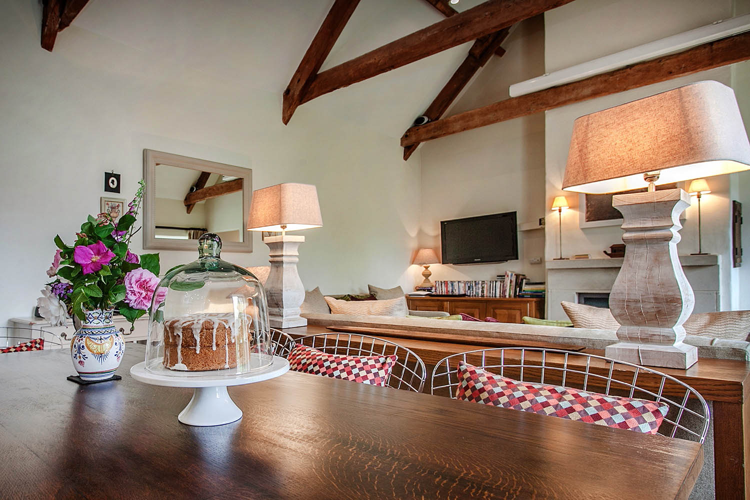 image of the living area at The Garden House, Lilycombe Farm