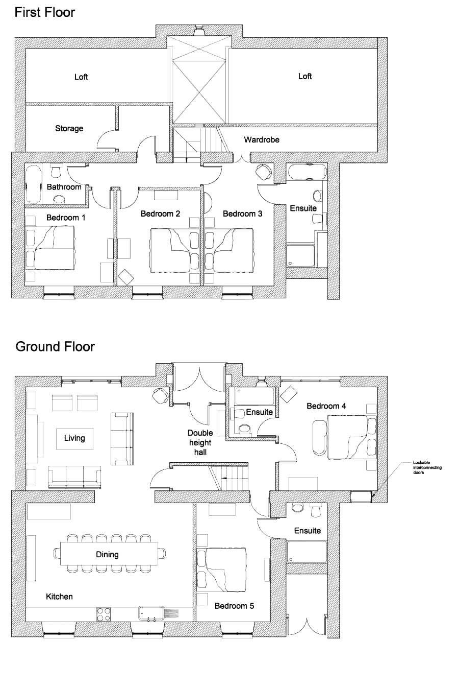 The floorplan for Jack's Barn